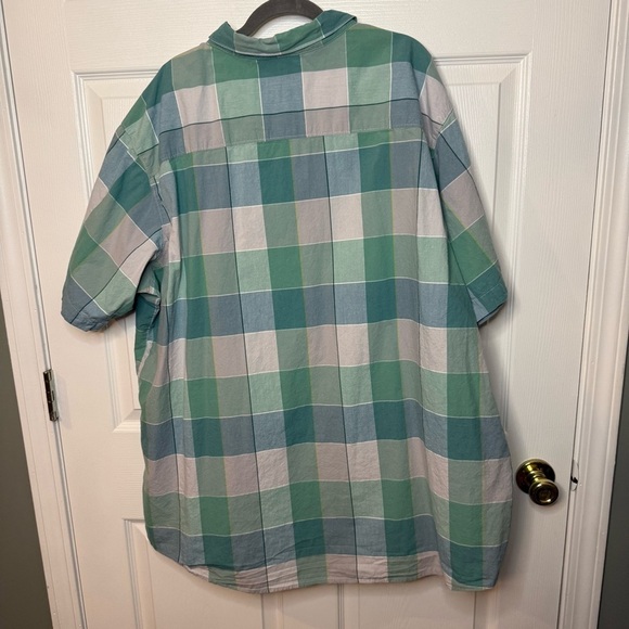 Columbia Men's Green Plaid Casual Button Down Shirt Mens Size 3XL GUC - Picture 4 of 6